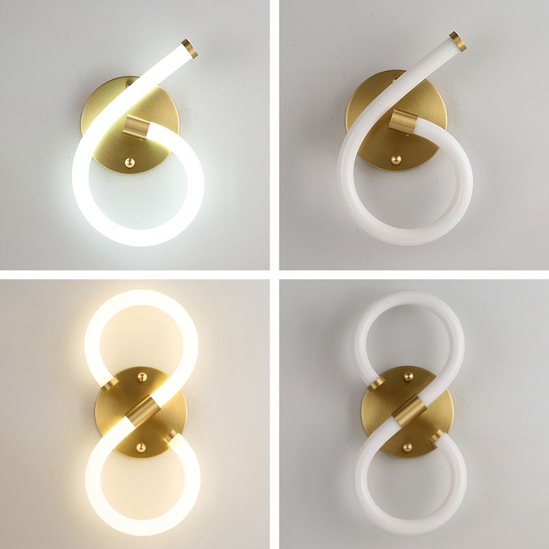Linear Wall Sconces Modern Metal Wall Lamp in Gold for Living Room