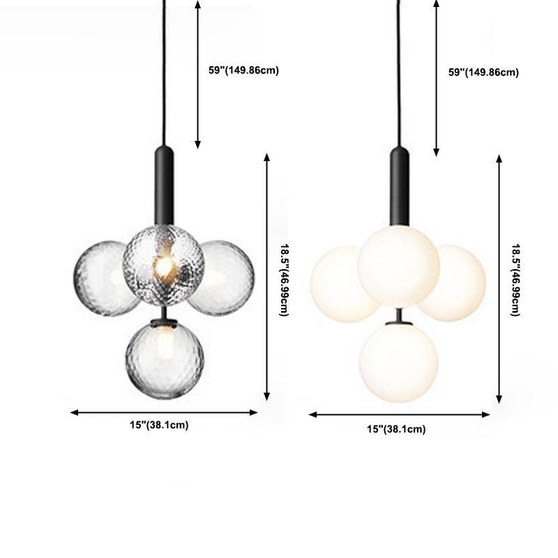 Luce lampadario in vetro Funzione a sospensione moderna lampadario per soggiorno