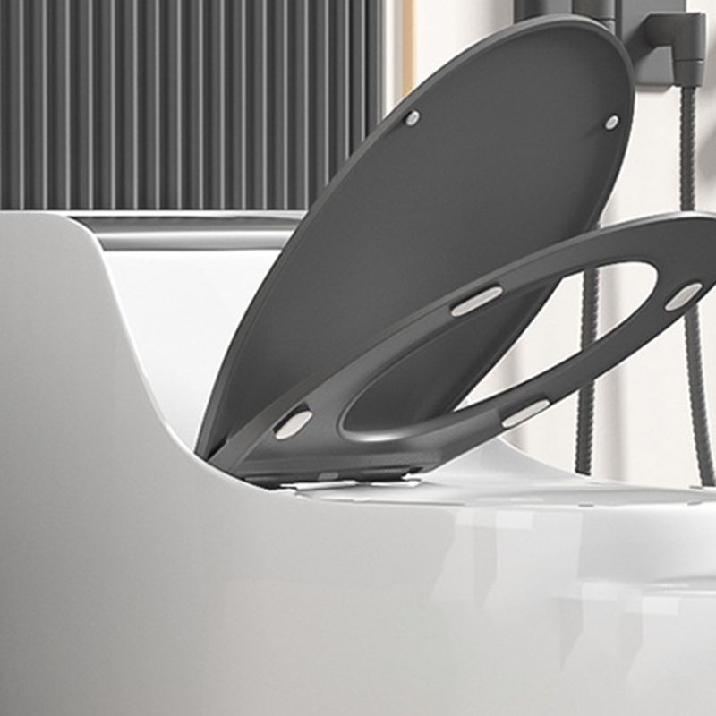 Modern Floor Mounted Ceramic Toilet One Piece Flush Toilet with Toilet Seat