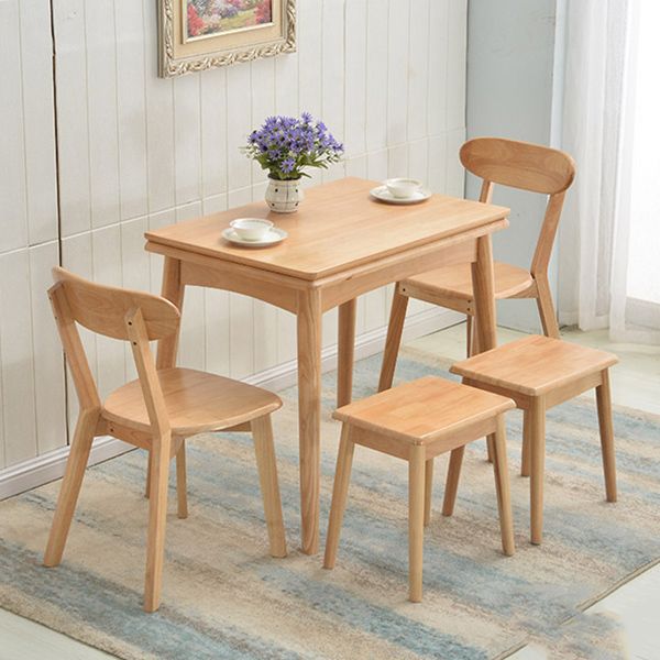 Extendable Dining Table Rectangle Table for Kitchen Dining Room