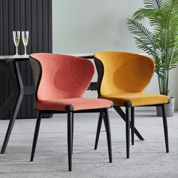 Chaise d'intérieur et d'extérieur moderne en métal, chaise d'appoint à oreilles sans accoudoirs pour salle à manger