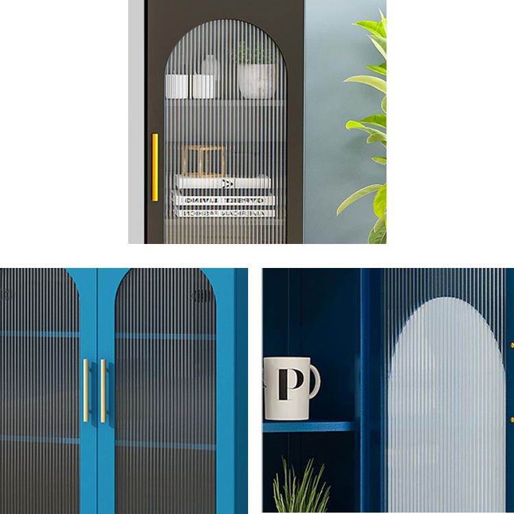 39.96"H Bookshelf Scandinavian Bookcase for Home Office with Door