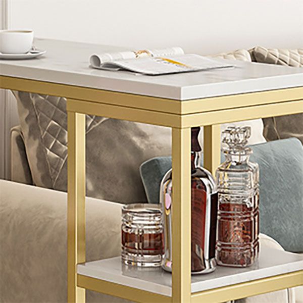 1/3 Pieces Luxurious Rectangular Pub Table Set Artificial Marble Top Bistro Table Set