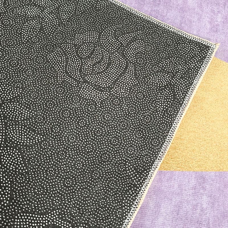 Tapis de couleur de contrat violet Tapis de couleur de couleur mélangée Tapis de support sans glissement pour décoration domestique