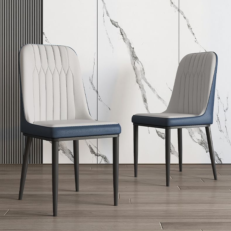 Minimalist White Standard Dining Set Sintered Stone Rectangle Dining Set with 4 Legs Base