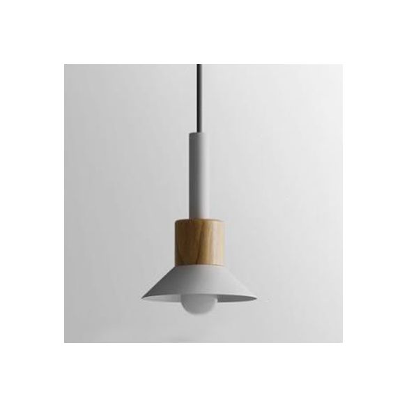 Barrel/Dome/Cone Metal Suspension Pendant Modernism 1 Light White/Yellow/Green Hanging Ceiling Light