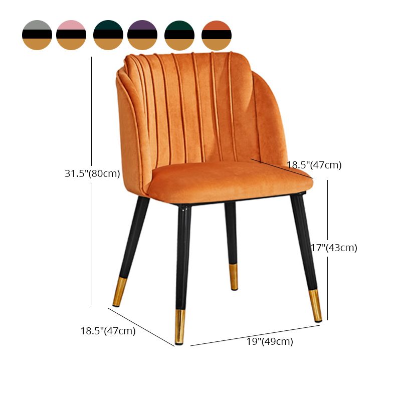 Silla lateral de hotel tapizada escandinava Parsons Matte Acabado silla de comedor