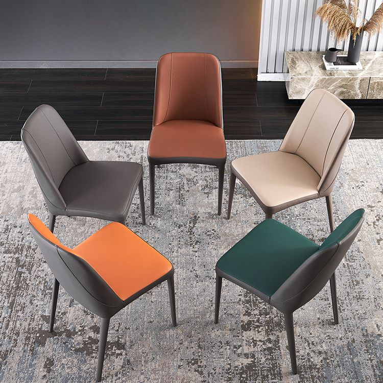 Chaises de salle à manger en métal contemporain Parsons Chaise sans arme pour usage à domicile