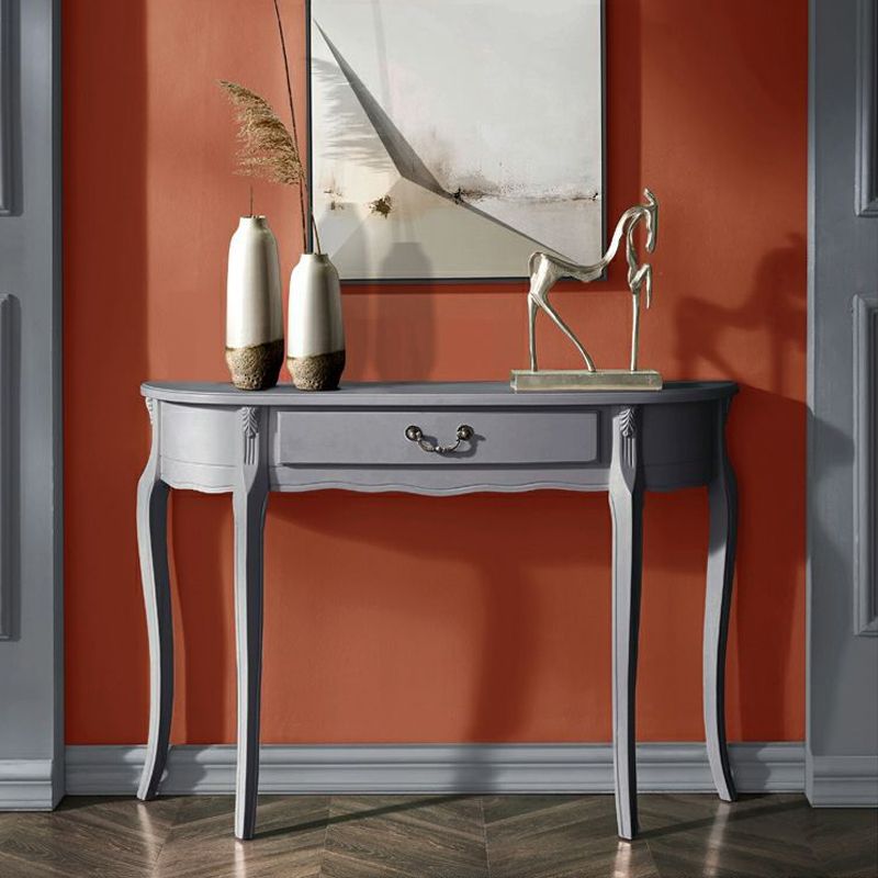 Freeform Console Table Wood Console Table with Single Drawer