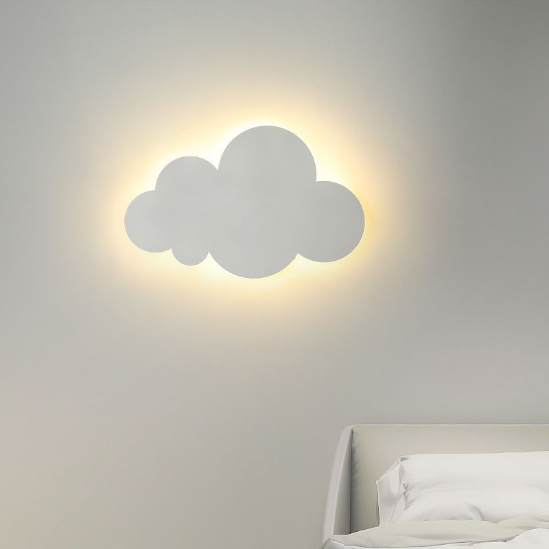 Single Modern White Wall Mounted Sconce Unique Wall Light for Foyer