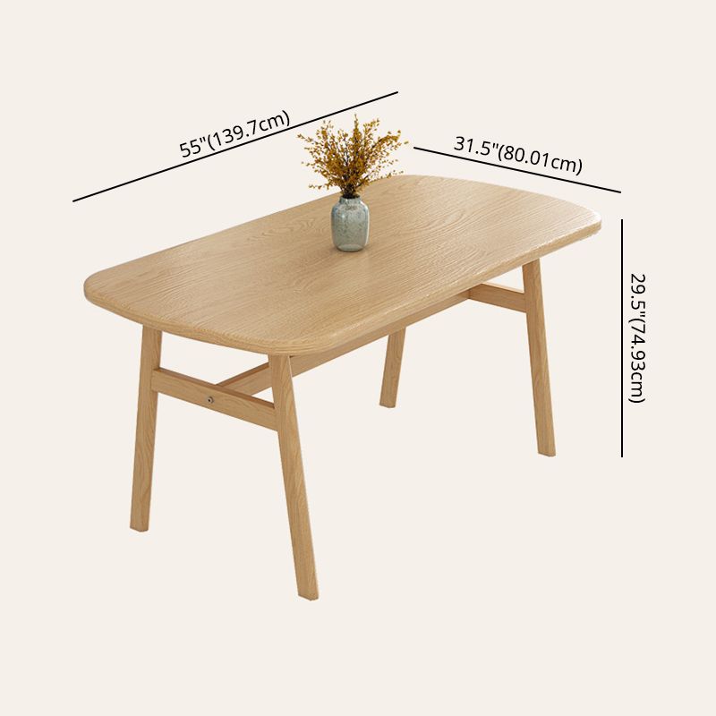 Minimalist Traditional Height Wood Dining Table Rectangle Dining Room Set For Home