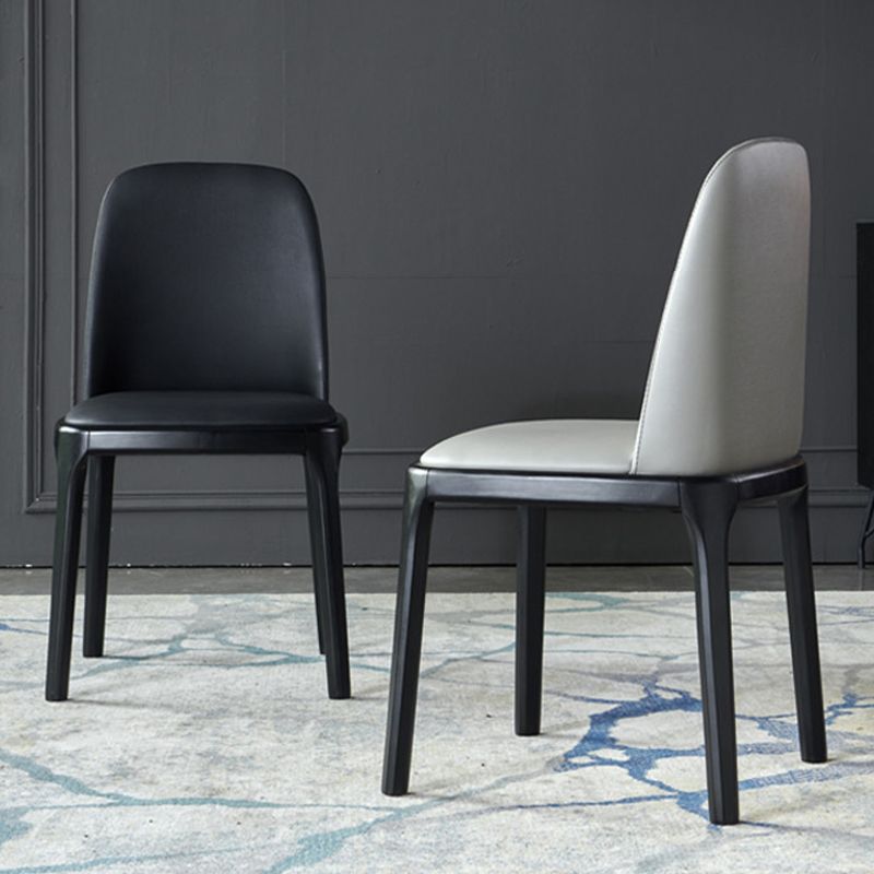 Modern Style Home Dining Side Chair Wood Parsons Armless Chair