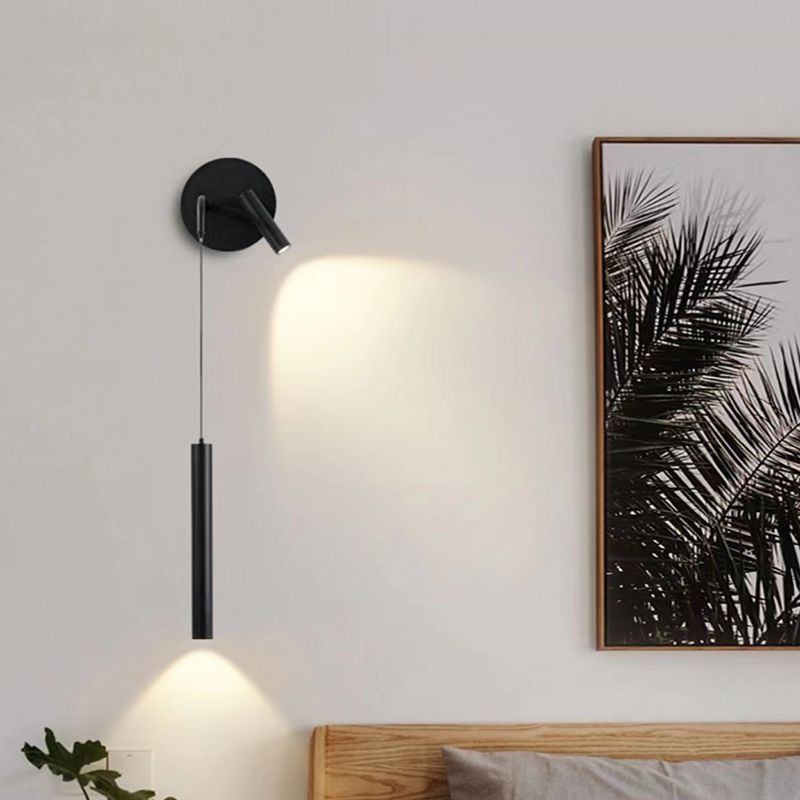 2-Light Modernism Black Wall Mounted Sconce Linear Wall Light for Foyer