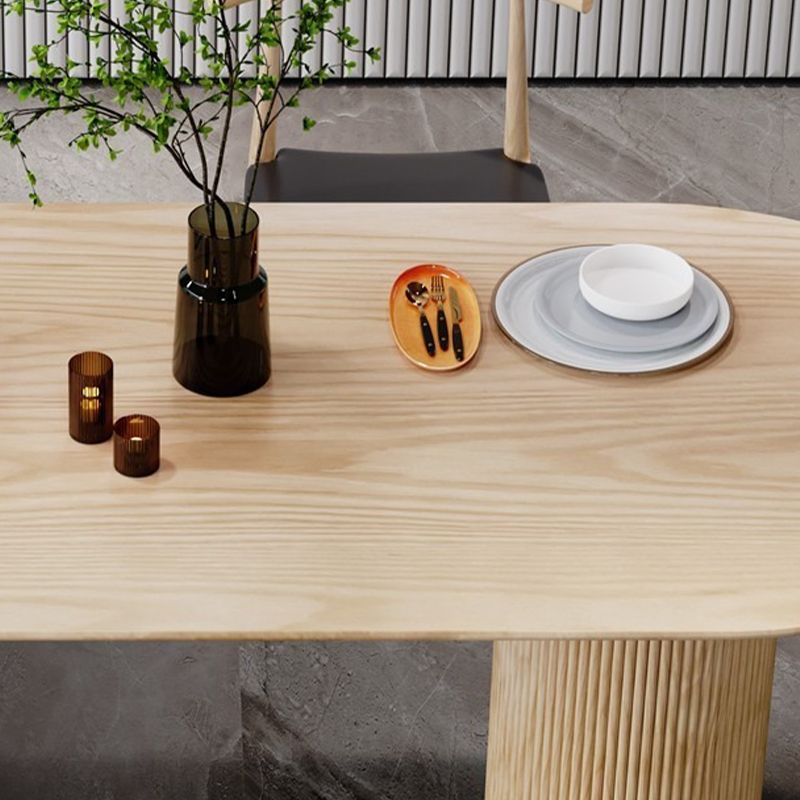 Modern Free Form Dining Table for Home Solid Wood Dinette Table