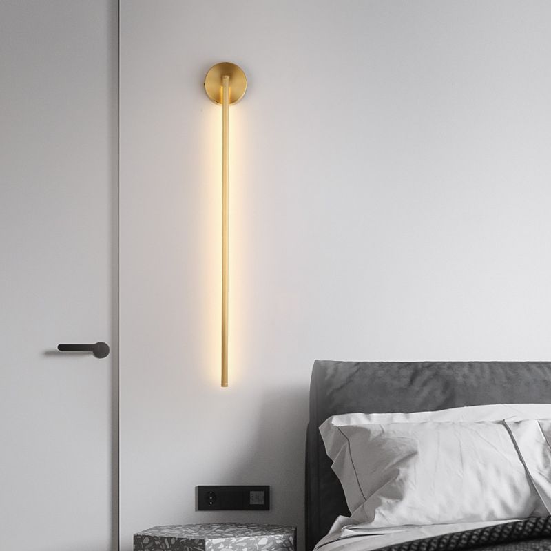 Modern Linear Wall Lighting Fixtures Metal 1-Light Wall Sconce Lighting for Living Room