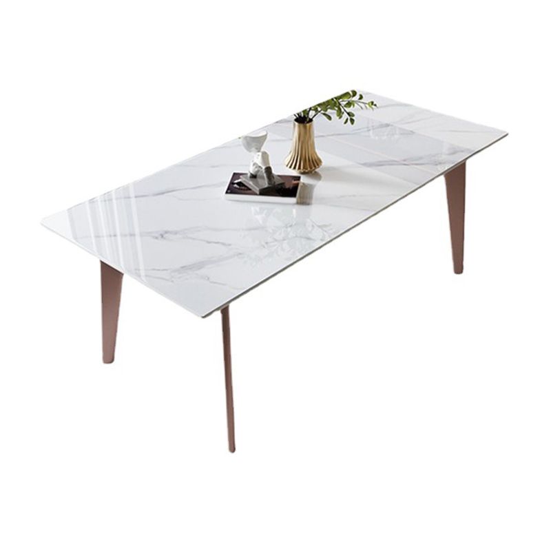 Glam Dinette Set for Home 1/4/5/7 Pieces Glossy White Dining Table Set