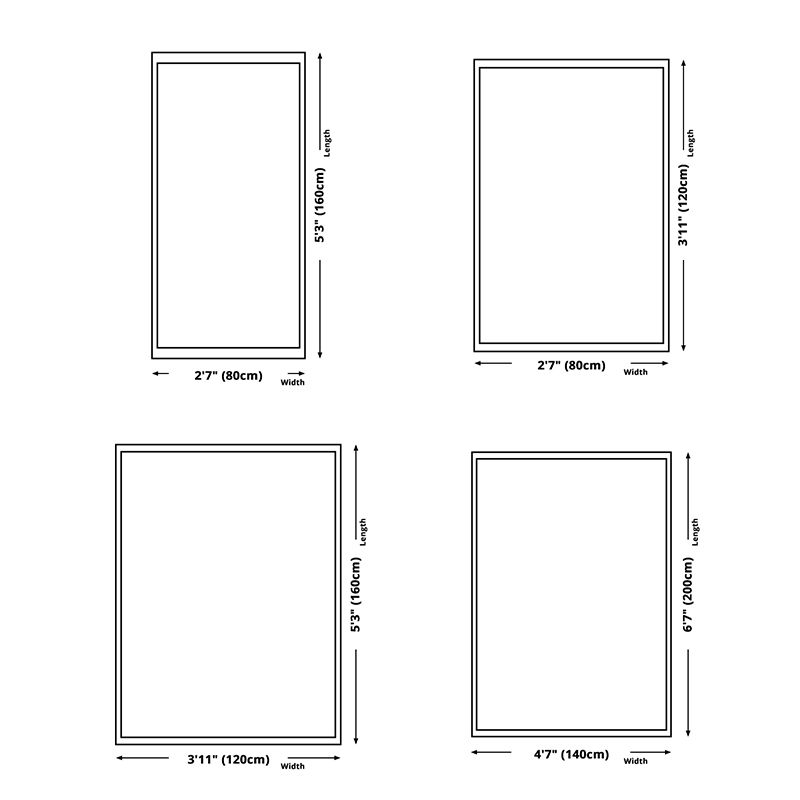 Blue Graphic Carpet Polyester Nordic Carpet Non-Slip Backing Carpet for Home Decoration