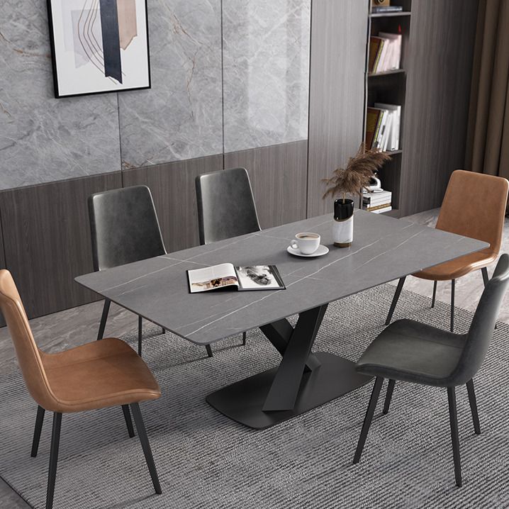 Modern Dinette Set 1/4/5/6/7 Pieces Dining Table Set with Sintered Stone Top