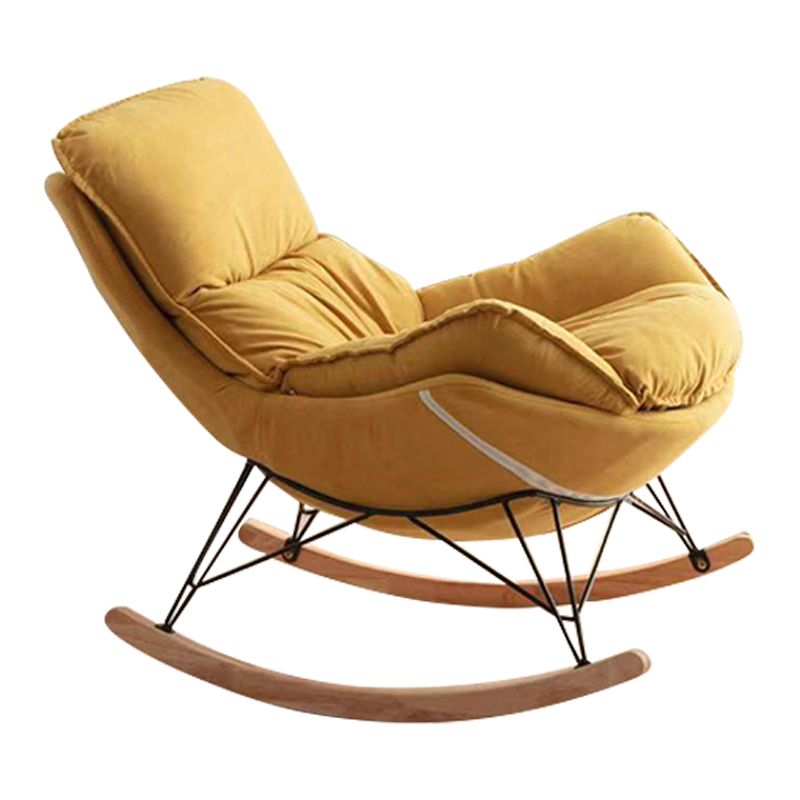Upholstered Rocking Chair Contemporary Rocker Chair with Ottoman