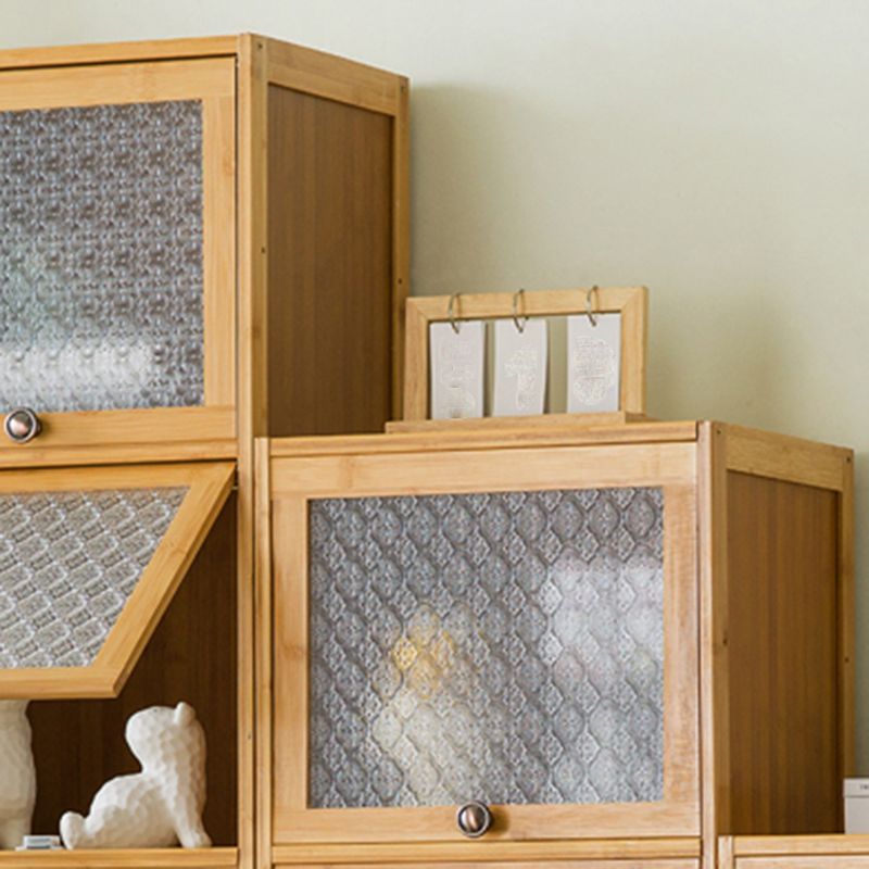 Glass Door Cabinet Scratch Resistant Accent Cabinet with Doors
