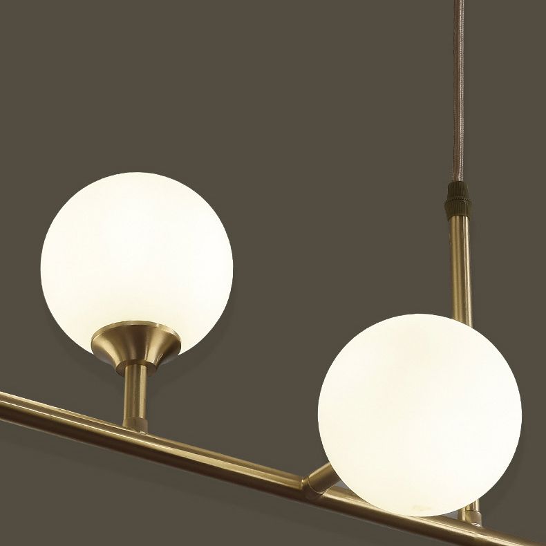 Round Island Lampellale Luci di vetro contemporaneo Fissature di illuminazione lampadario per il ristorante