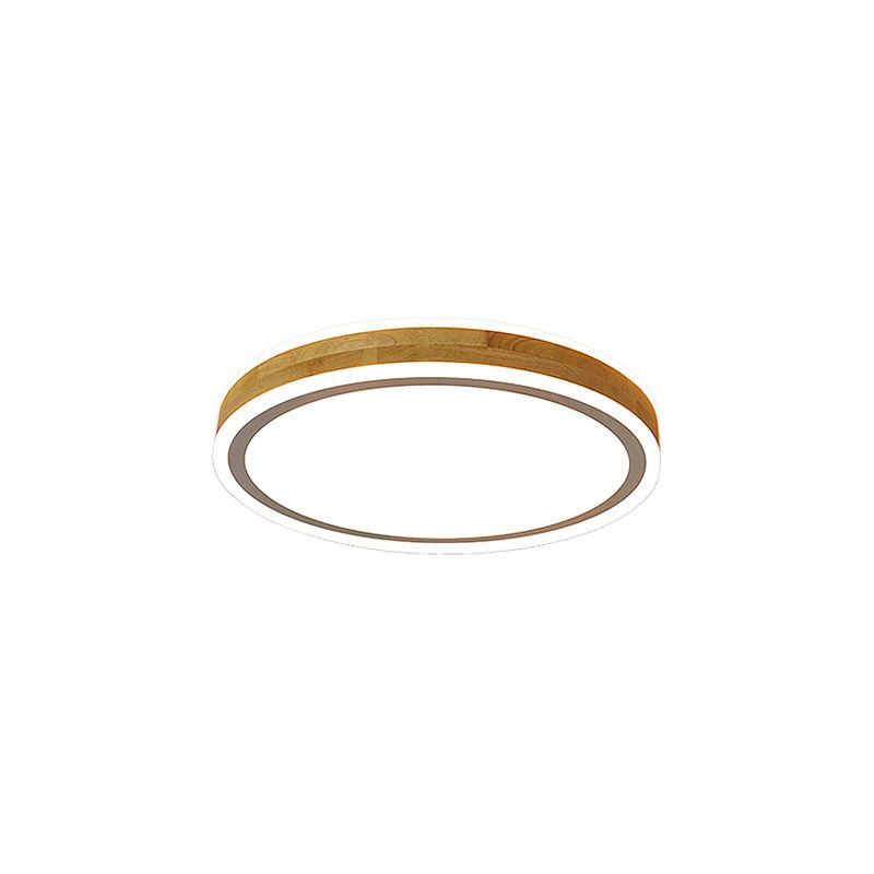 Plafonnier LED moderne en bois rond encastré plafonnier