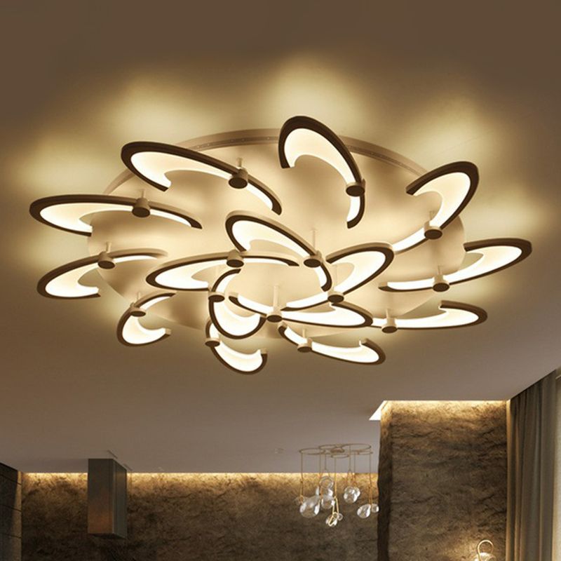 Windmühle AcryllED Semi Flush Lighting Moderne Stil mit weißer Decke montiertes Leuchten