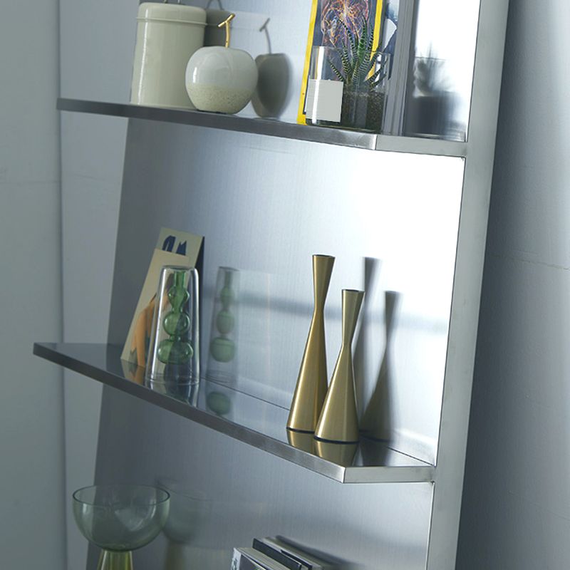 Metal Closed Back Bookshelf Modern Style Bookcase for Home Office