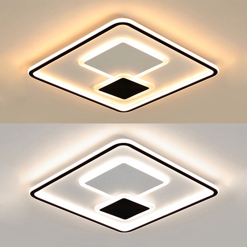 1-Light Metal Led Bündig Mount Deckenbefestigung Modern Style Geometrische Flush Mount Lights