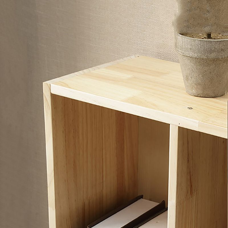 Modern Wooden Bookcase Standard Closed Back Bookshelf with Shelves