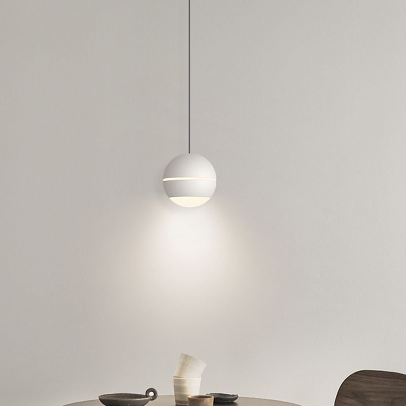 Acryl Globe -LED -Pendellicht im modernen prägnanten Stil Aluminium Innenhängelampe