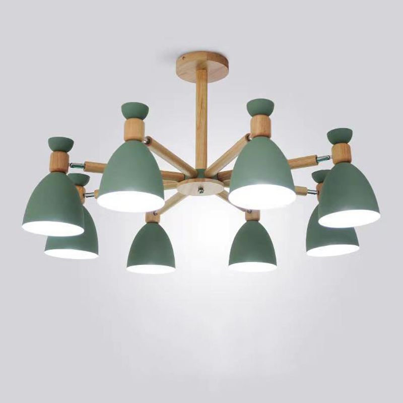 Candelera colgante de cono de múltiples luces de estilo moderno de metal iluminación para restaurante