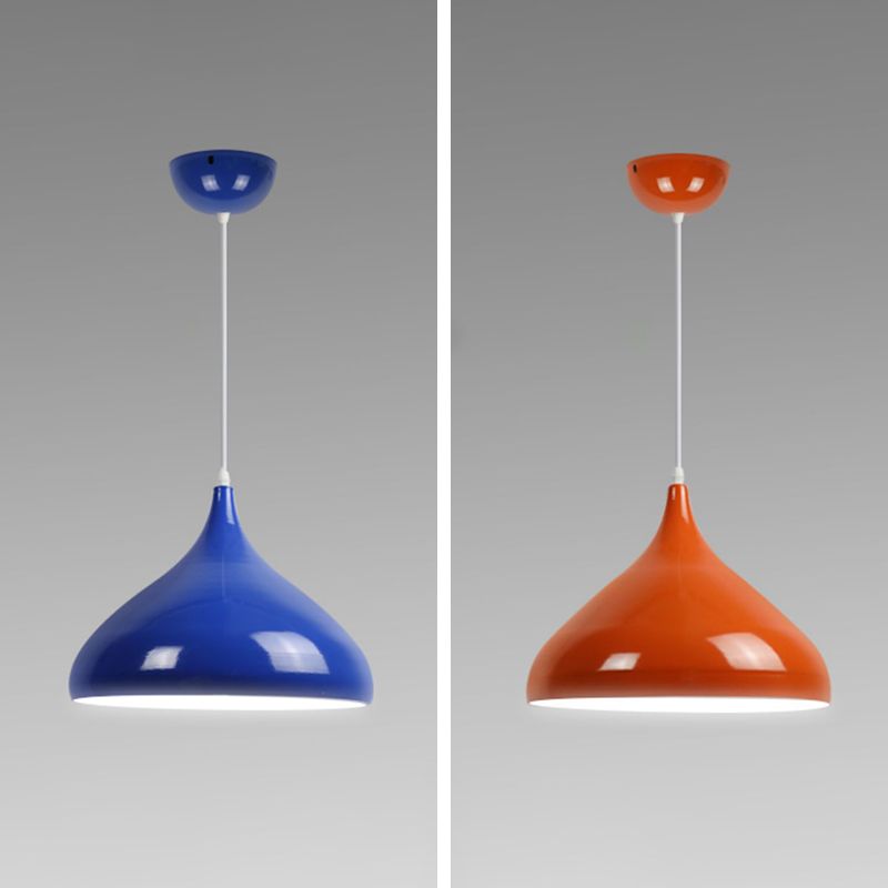 1 Light Onion Pendant Lighting Retro Industrial Style Metal Pendant Ceiling Lights for Restaurant