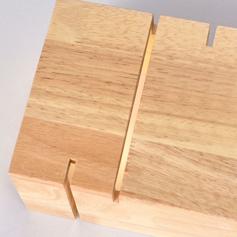 Wood Rectangular Wall Mounted Light Modern 2 Lights Wall Mounted Light Fixture