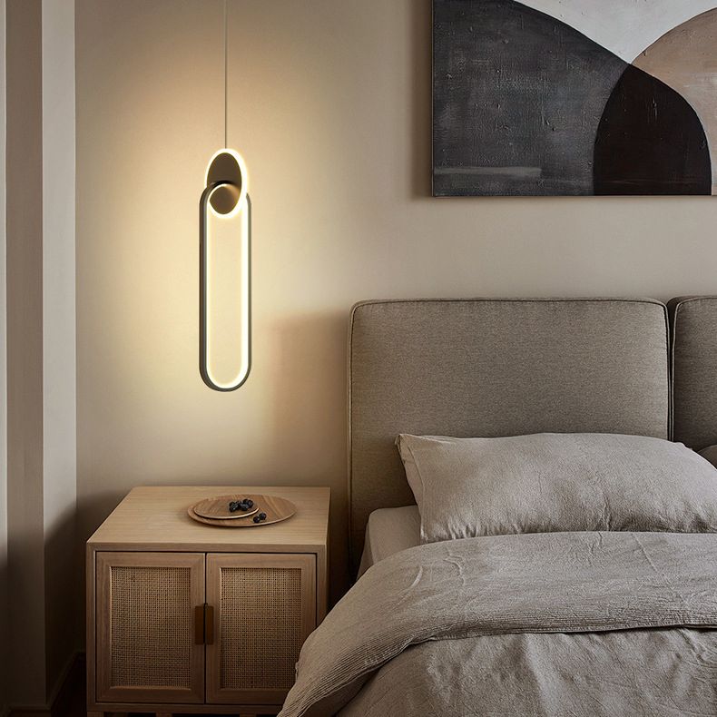 Minimalism LED Hanging Ceiling Light Metal 1-Light Ceiling Pendant Light