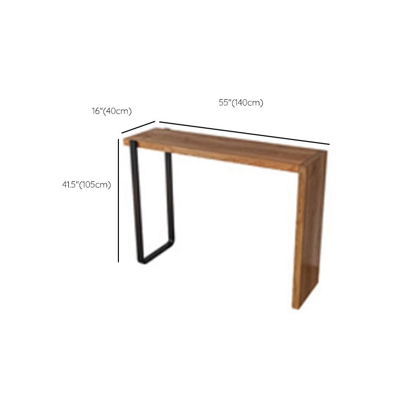 Modern 1/3 Pieces Bar Table Set Rectangle Pine Wood Counter Table for Living Room