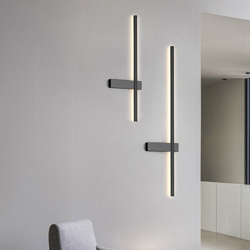 Metal Linear Shape Wall Mount Lighting Modern 1-Light Wall Mount Light Fixture
