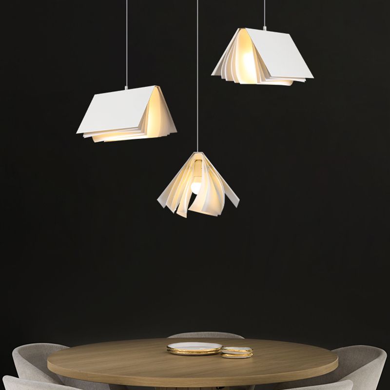 Modern Art Deco Metal Hanging Light Fixtures 1 Light Simple Rectangle Pendant Light