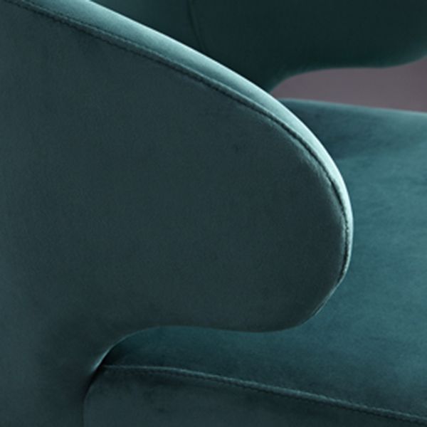 Chaises de salle à manger à oreilles de style moderne Chaises de salle à manger rembourrées en velours pour un usage domestique (Ensemble de 2)
