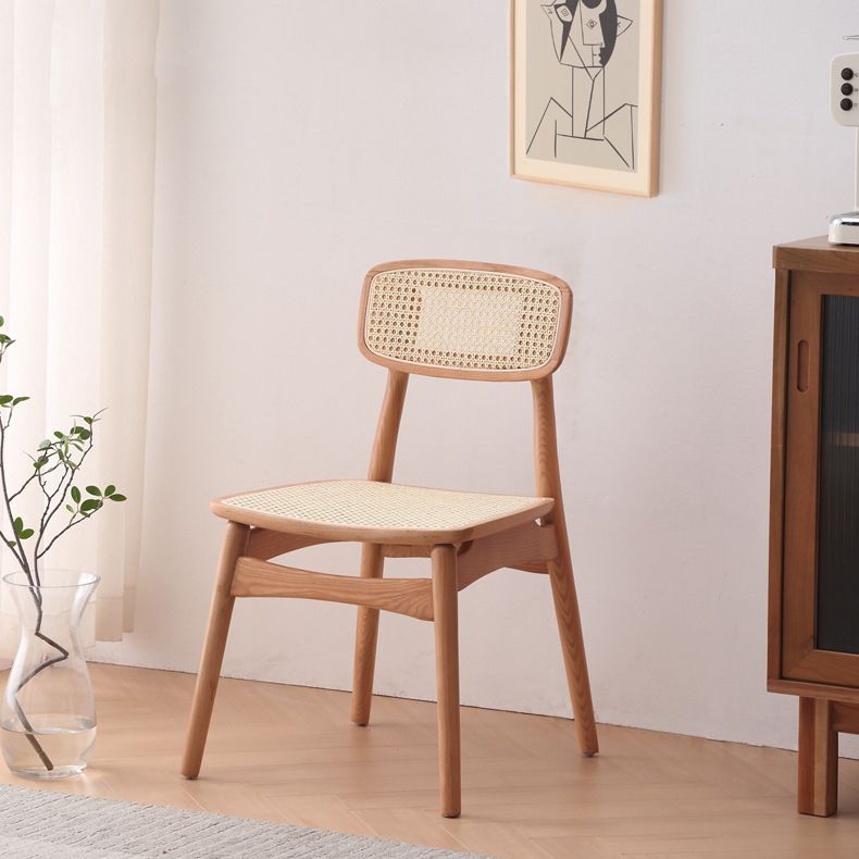 Contemporary Wood Kitchen Dining Side Chair Open Back Dining Side Chair