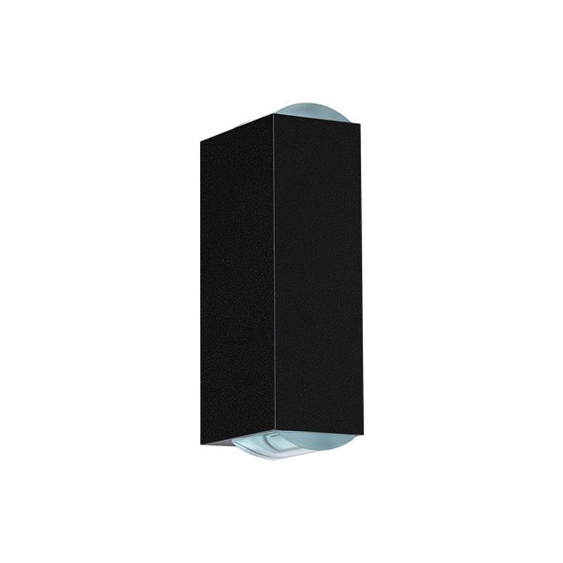 Modern Style Rectangular Wall Light Sconces Metal Multi Lights Wall Washer Sconce in Black