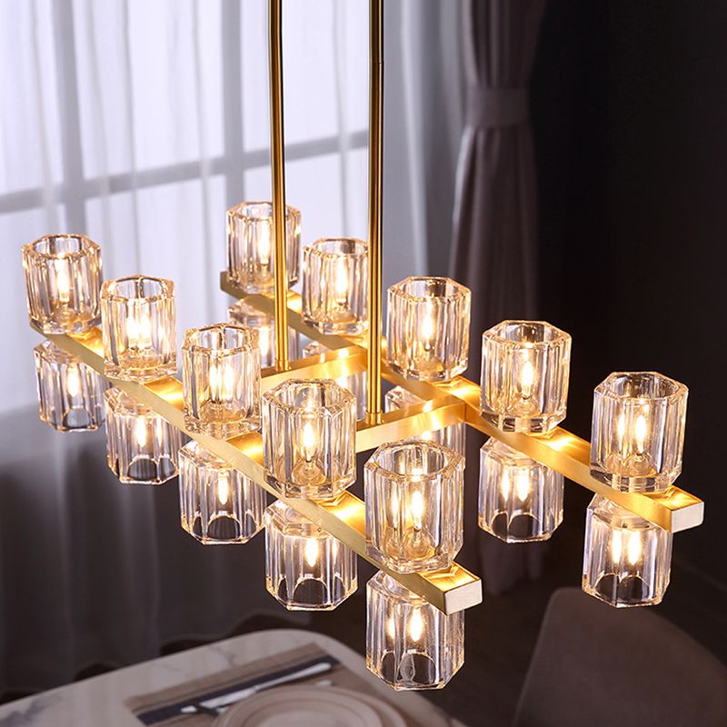 Cocina de luz nórdica de la isla de la isla simple lámpara colgante de techo