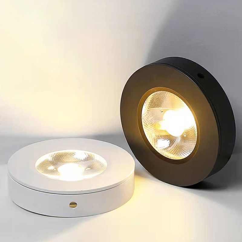 Cilindervormige LED-plafondlamp modern aluminium 1-lichts inbouw voor studeerkamer