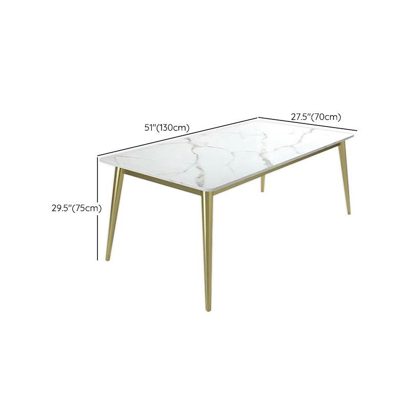 Modern Rectangle Stone Dining Table 1/2/5 Pieces Dining Set for Dining Room