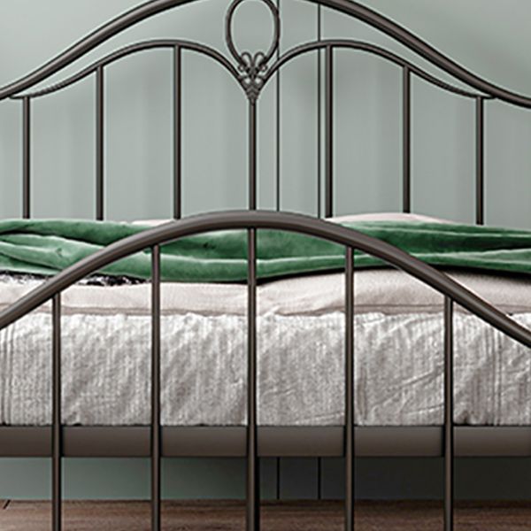 Contemporary Open-Frame Bed Steel Bed Frame with Arched Headboard