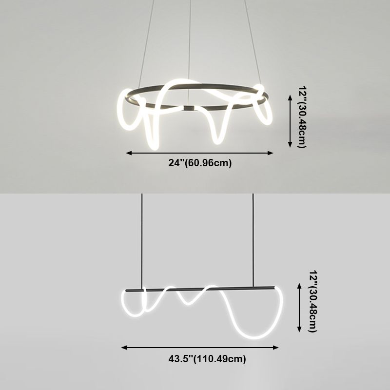 Lineare Inselbeleuchtung Idee Modernes Metall 1 Leuchtanbieter Beleuchtung für Esszimmer