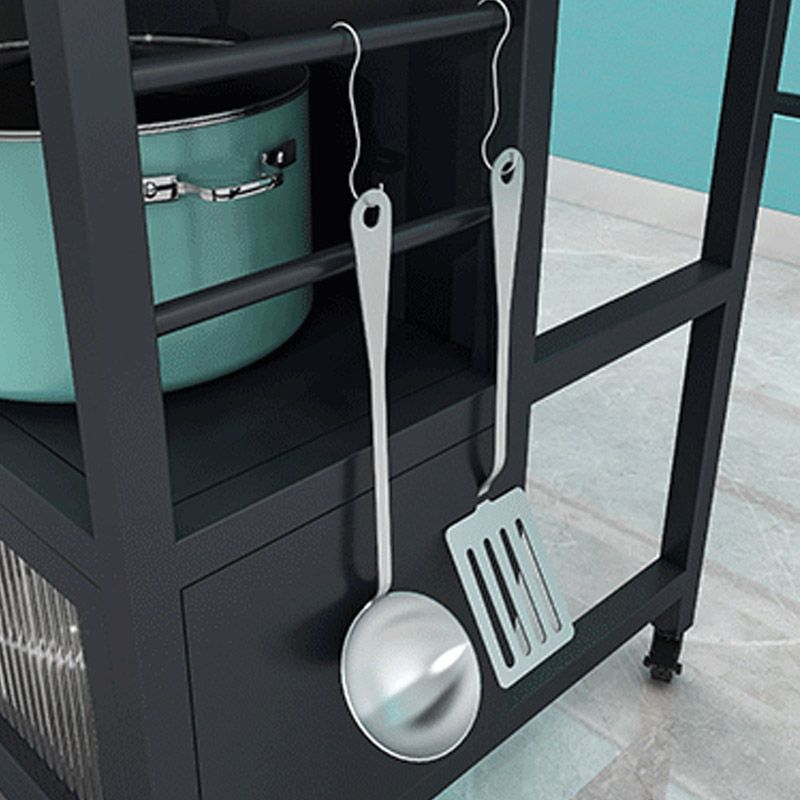 Modern Dining Room Prep Table Rectangular Rolling Kitchen Trolley