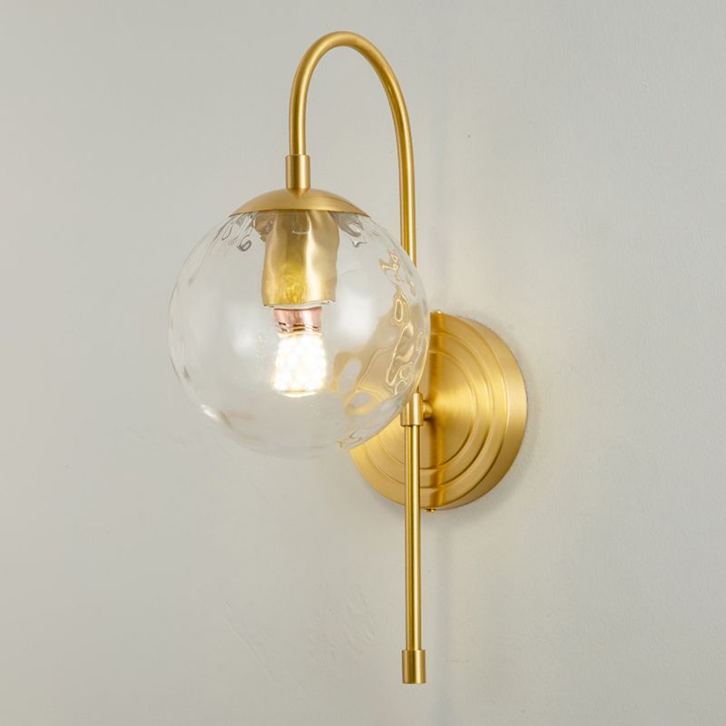 Nordic Style Copper Vanity Light Ball Shape Vanity Lamp for Shower Room