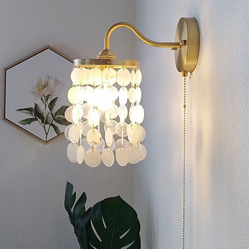 Modern Metal Wall Sconce Cylinder Shape Vanity Lamp for Bathroom