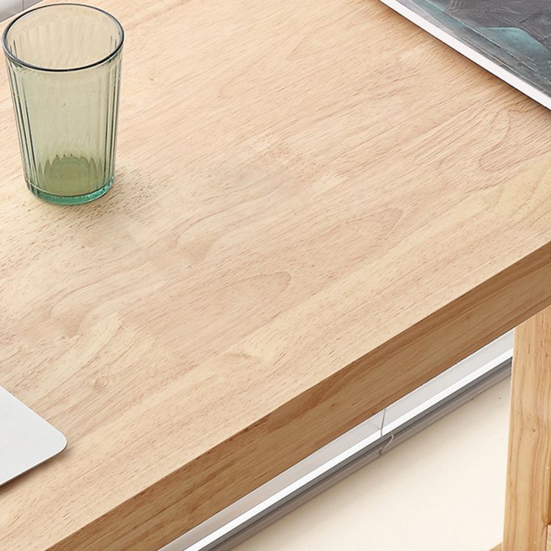 Modern Rubberwood Trestle Base Rectangle Bar Table for Kitchen Dining Room